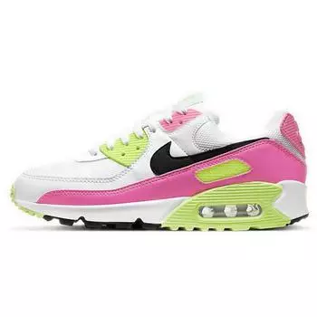 Женские кроссовки Nike Air Max 90 GS Pink Volt White Black Pink-Blast CT1030-100