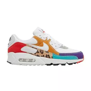 Женские кроссовки Nike Air Max 90 Safari Mix White Light-Curry Habanero-Red DH5075-100 36.5