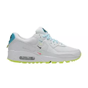 Женские кроссовки Nike Air Max 90 SE Worldwide Pack White Blue-Fury Volt CK7069-100