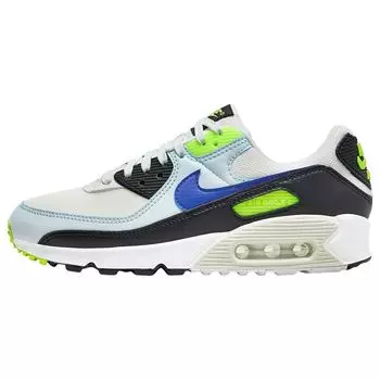 Женские кроссовки Nike Air Max 90 White Blue Tint Volt Summit-White Racer-Blue DH8010-102 42.5