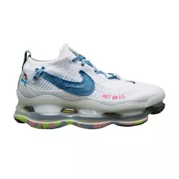 Женские кроссовки Nike Air Max Scorpion Flyknit Just Do It White Blue-Whisper FJ7736-141 35.5