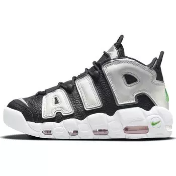 Женские кроссовки Nike Air More Uptempo Black Metallic Silver Green-Strike Summit-White DN8008-001 36.5