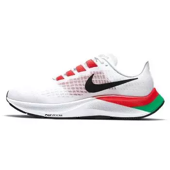 Женские кроссовки Nike Air Zoom Pegasus 37 Kenya белый чили-красный Lucky-Green DD9481-100 38.5