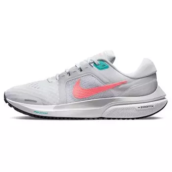 Женские кроссовки Nike Air Zoom Vomero 16 Pure Platinum Lava Glow серо-белые Dynamic-Burquoise DA7698-101 36.5
