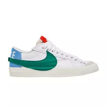 Женские кроссовки Nike Blazer Low 77 Jumbo Mismatch белые малахитовые DQ1470-100 38