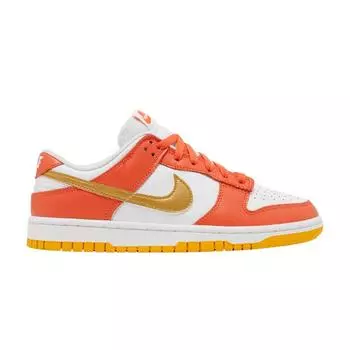 Женские кроссовки Nike Dunk Low Orange University Gold белые DQ4690-800 37.5