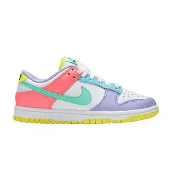 Женские кроссовки Nike Dunk Low SE Candy разноцветные, белые, зеленые, DD1872-100 36