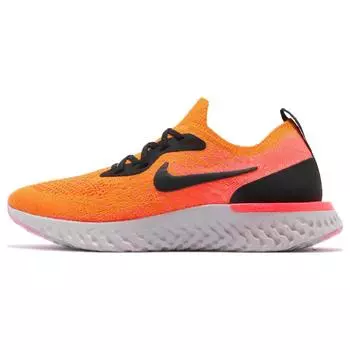 Женские кроссовки Nike Epic React Flyknit Copper Flash Orange Black-Flash-Crimson AQ0070-800