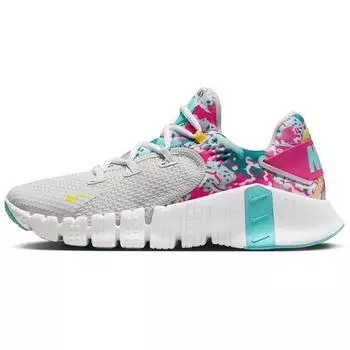 Женские кроссовки Nike Free Metcon 4 Graffiti Graphics серые Photon-Dust Dynamic-Turquoise DQ0304-001 36