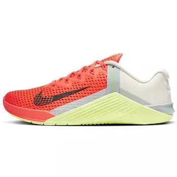 Женские кроссовки Nike Metcon 6 Bright Mango Light Zitron оранжевые едва-зеленые темно-дымчато-серые AT3160-800 36