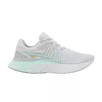 Женские кроссовки Nike React Infinity Run Flyknit 3 Pure Platinum Mint Foam серо-белые едва-зеленые DD3024-007 36