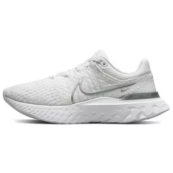 Женские кроссовки Nike React Infinity Run Flyknit 3 White Metallic Silver Pure-Platinum DD3024-101 36
