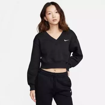 Женские кроссовки Nike Sportswear Phoenix Fleece Crop V-образным вырезом FN3652-010