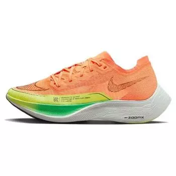 Женские кроссовки Nike ZoomX Vaporfly Next% 2 Peach Cream Green Shock Оранжевые едва-зеленые Черные CU4123-801 36.5