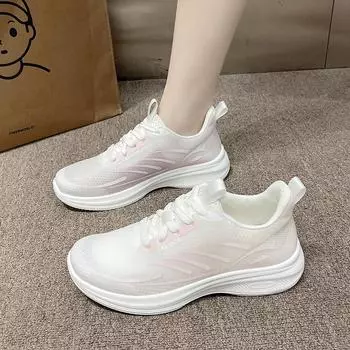 Женские кроссовки, новая повседневная обувь, модные кроссовки, дышащие удобные уличные кроссовки 36 розовый