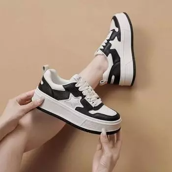 Женские кроссовки, новая весенняя универсальная обувь Street Shot XINGX Platform Sports White Casual Shoes, женская обувь, увеличивающая рост 35