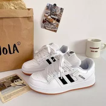 Женские кроссовки Новые дизайнерские повседневные кроссовки на шнуровке Женские удобные дышащие трендовые спортивные туфли на плоской подошве Zapatos De Mujer 35