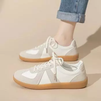 Женские кроссовки, новые, из искусственной замши, кожаные, в стиле пэчворк, женские, моральные, тренировочные, большие размеры, женские, повседневные, спортивные, плоские туфли 35