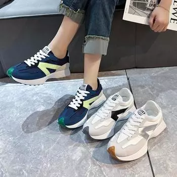 Женские кроссовки, новые летние повседневные туфли для женщин, модные дышащие кроссовки на шнуровке, дизайнерские кроссовки на платформе для ходьбы 35