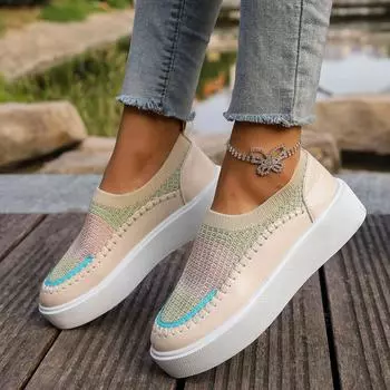 Женские кроссовки, новые модные леопардовые туфли из парусины для женщин, повседневные кроссовки на плоской подошве, женская дизайнерская обувь на платформе 36