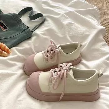 Женские кроссовки, новые повседневные белые туфли на платформе, универсальные женские кроссовки 35 чёрный