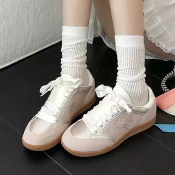 Женские кроссовки, новые ретро-вышитые балетки из высококачественного шелкового атласа, повседневная спортивная обувь, студенческие туфли Zapatillas 35