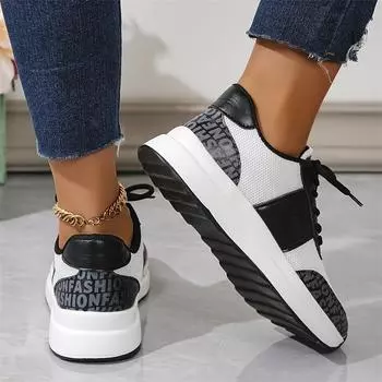 Женские кроссовки новые сетчатые дышащие немецкие кроссовки женские контрастные плоские повседневные туфли женские большие размеры Q218 35