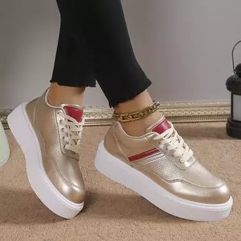 Женские кроссовки, новые весенне-осенние туфли на танкетке, туфли на каблуках для женщин, повседневные кроссовки на платформе для ходьбы, женские Zapatos De Mujer 36