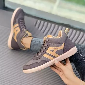 Женские кроссовки, новые весенние и летние повседневные парусиновые туфли для женщин, низкие кроссовки на шнуровке, модные трендовые женские кроссовки Zapatos De Mujer 36 коричневый