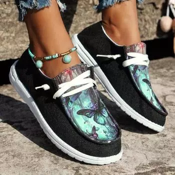 Женские кроссовки, осенние новые дышащие парусиновые туфли, женская модная спортивная обувь, женские повседневные плоские легкие кроссовки для ходьбы, женские 36 чёрный