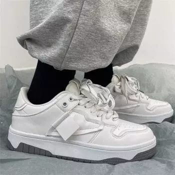 Женские кроссовки, осенние новые резиновые мягкие подошвы, однотонные, черно-белые, разноцветные, повседневные белые туфли с пандой, смешанная партия 35