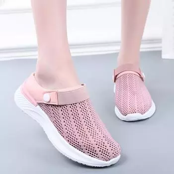 Женские кроссовки полуслипы, тканая обувь, дышащая повседневная прогулочная обувь, легкая обувь в пещере 41 белый