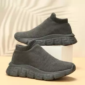 Женские кроссовки, повседневная обувь, новые высокие кроссовки без застежек, женские кроссовки, брендовые, модные, дышащие, мужские, городские, для отдыха, носки, женские 35 синий