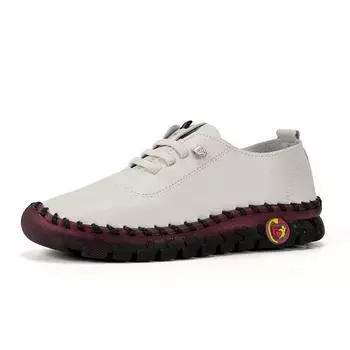 Женские кроссовки повседневные кожаные маленькие белые туфли весна осень оксфорды мягкая подошва женская вулканизированная обувь женские прогулочные кроссовки 35 красный