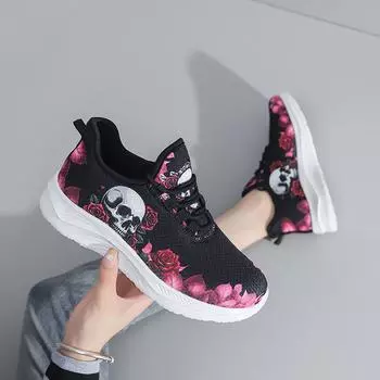 Женские кроссовки повседневные школьные кроссовки для девочек легкие кроссовки большого размера для женщин кроссовки на танкетке 35-44 EU: 36 чёрный