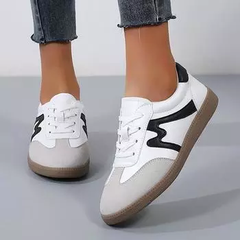 Женские кроссовки повседневные школьные студенческие туфли легкие для девочек спортивная обувь больших размеров EU: 36 чёрный