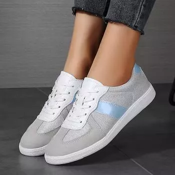 Женские кроссовки повседневные школьные туфли для школьников легкие для девочек обувь для скейтбординга большие размеры EU: 36 синий