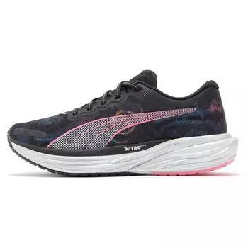 Женские кроссовки Puma Deviate Nitro 2 Marathon Series Black Yellow-Blaze Strawberry-Burst 378684-01 36