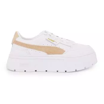 Женские кроссовки PUMA Mayze Wedge Logo бежевого цвета 36 белый