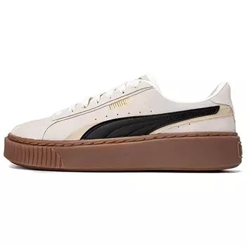 Женские кроссовки Puma Suede Platform Double FS Ivory Black Gum Cream Frosted-Ivory Almond 395225-03