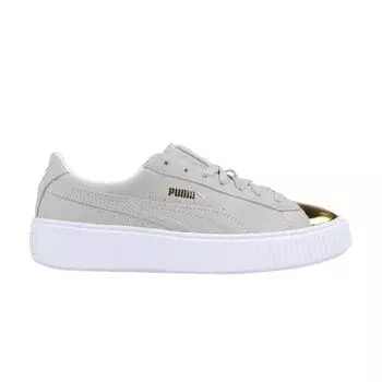 Женские кроссовки Puma Suede Platform White Gold Star-White 362222-01