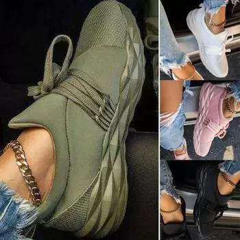 Женские кроссовки с дышащей сеткой, легкие повседневные кроссовки без шнуровки для спортзала, спортивные кроссовки для тенниса, уличные вулканизированные прогулочные туфли на плоской подошве 35 чёрный