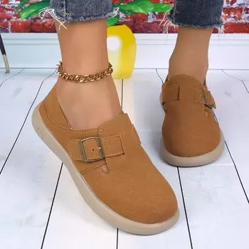 Женские кроссовки с круглым носком, мягкие дизайнерские туфли для женщин, повседневные плоские сабо, лоферы, осенние новые повседневные кроссовки на платформе в стиле ретро для женщин 35 абрикосовый