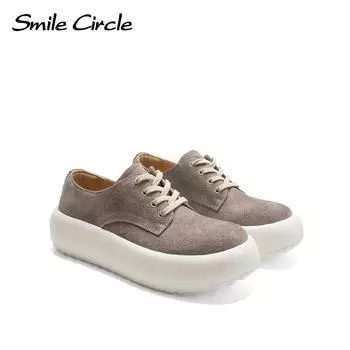 Женские кроссовки с круглым носком на шнуровке, модная удобная повседневная обувь 35 серый