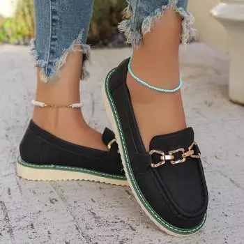 Женские кроссовки с металлической цепочкой, обувь больших размеров для женщин, сетчатые дышащие неглубокие мокасины, женские осенние нескользящие повседневные кроссовки на плоской подошве 36 бежевый