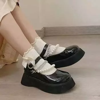 Женские кроссовки с низким берцем, резиновые туфли с круглой головкой и плоской подошвой 35 чёрный