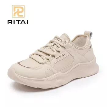 Женские кроссовки с увеличенной высотой и толстой подошвой, модные легкие повседневные туфли 35 бежевый