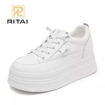 Женские кроссовки с увеличенной высотой и толстой подошвой. Модная удобная повседневная обувь. 35 белый