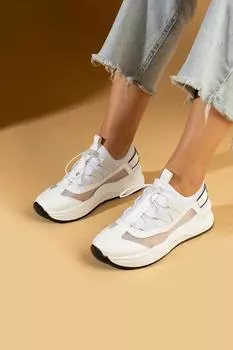 Женские кроссовки с высокой эластичной кружевной сеткой 36-728-24