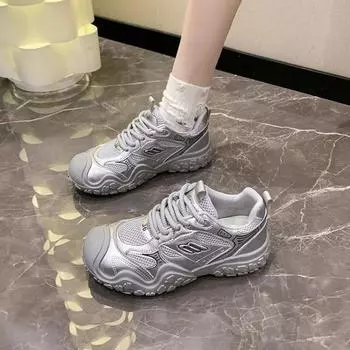 Женские кроссовки сетчатые на шнуровке женские туфли на плоской подошве для прогулок на открытом воздухе удобные дышащие женские кроссовки обувь Sapatos 35 чёрный